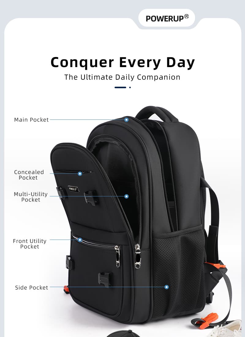 2025 design computer backpack bag with big capacity power up brand插图