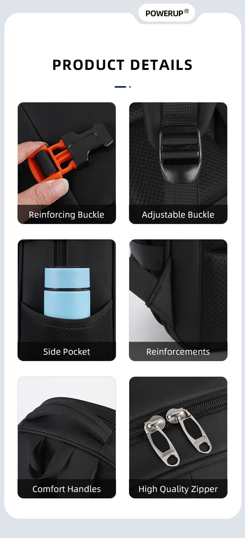 2025 design computer backpack bag with big capacity power up brand插图4