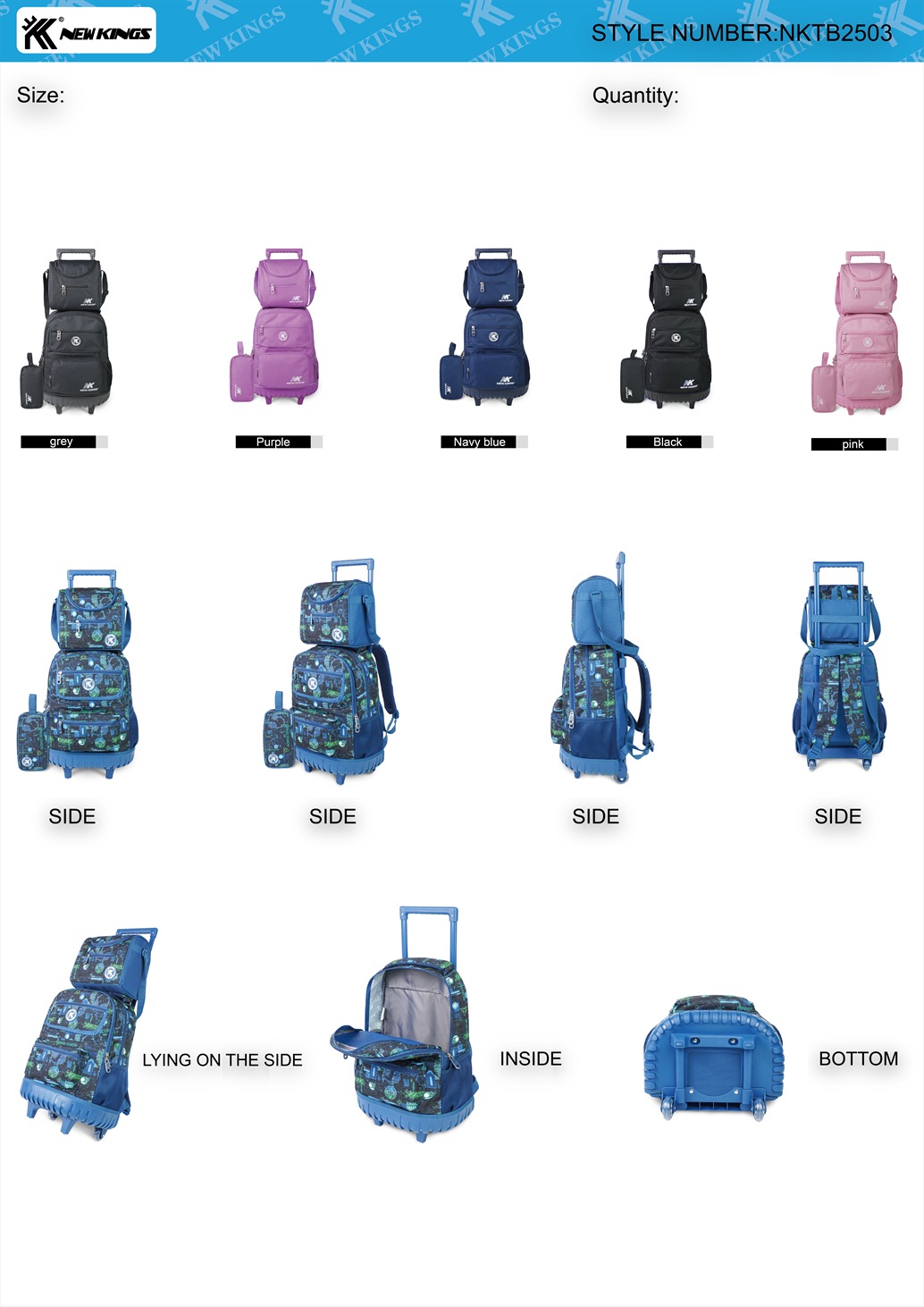25003 SCHOOL WHEELS BACKPACK BAG插图1