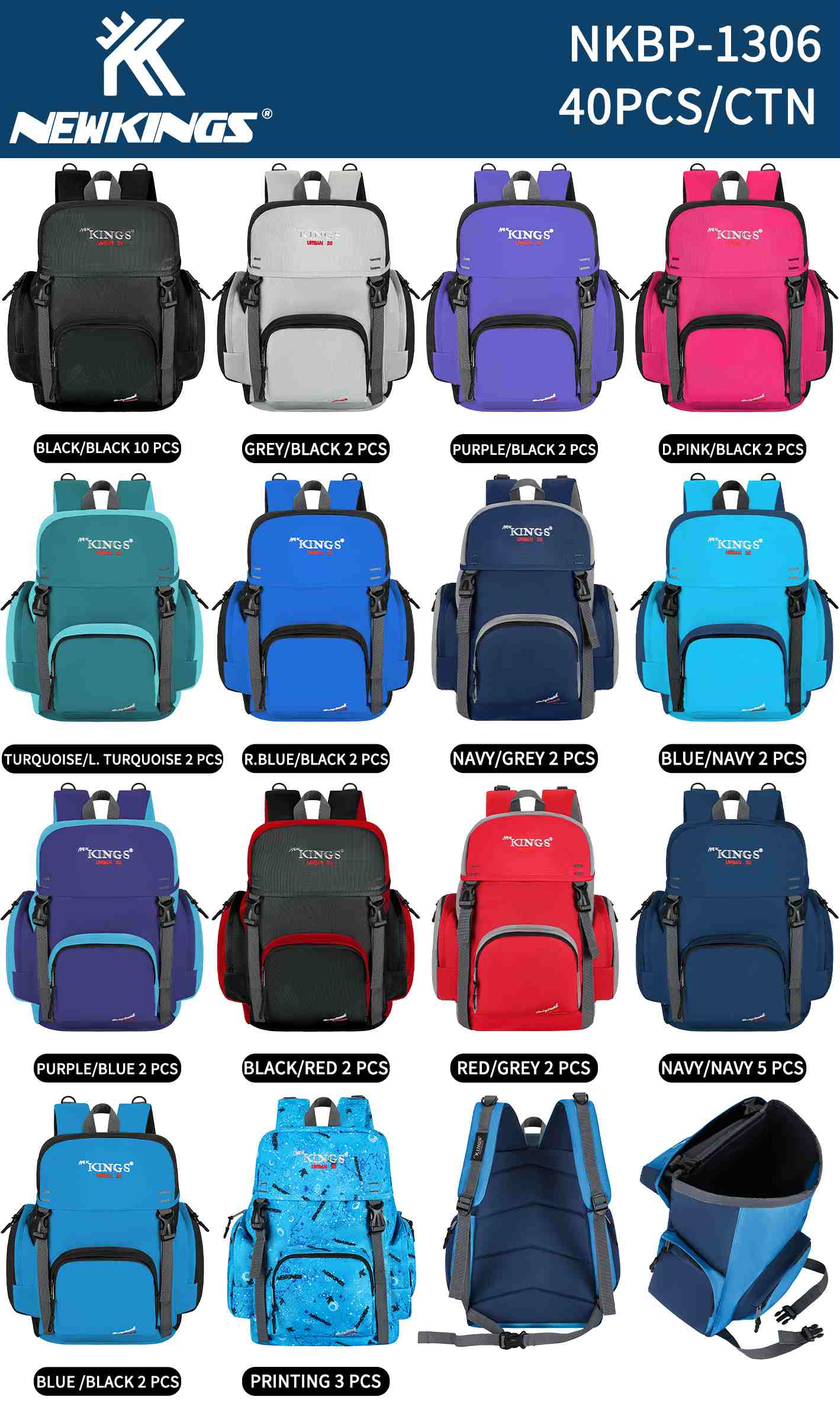 1306 NEW KINGS BACKPACK BAG插图 1306 NEW KINGS BACKPACK BAG插图
